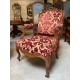 Pair of Louis XV style Nogaret armchairs