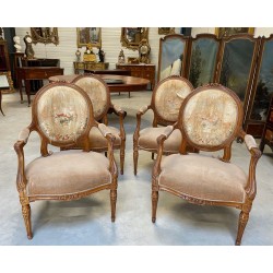 Four armchairs in the Transition style