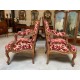 Four Louis XV style Nogaret armchairs