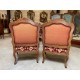 Four Louis XV style Nogaret armchairs