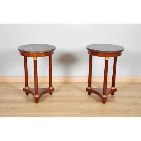 Pair of Empire-style pedestal tables