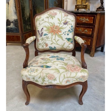 Louis XV period flat-back armchair