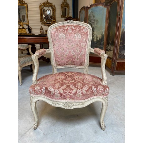 Louis XV period painted armchair