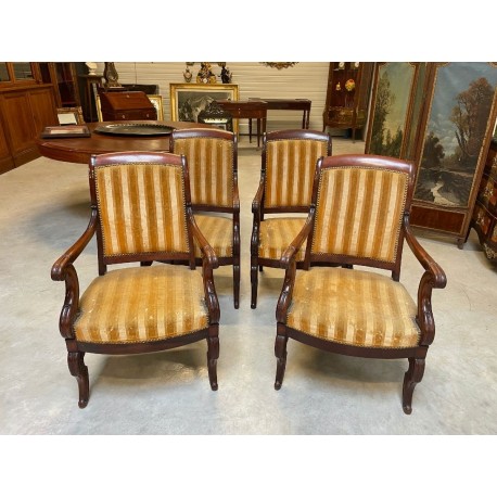 Four armchairs Restoration period