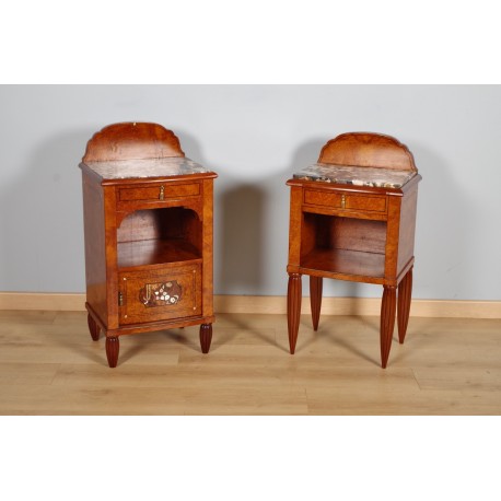 Pair of Art-Deco bedside tables