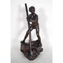 Bronze by Auguste Maillard: A sculling winner