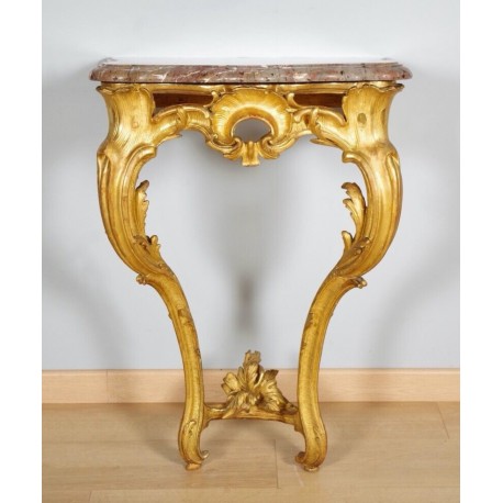 Louis XV period gilded console