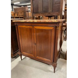 Louis XVI period mahogany chest of drawers with doors