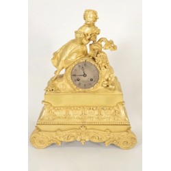 Clock Charles X Golden Bronze