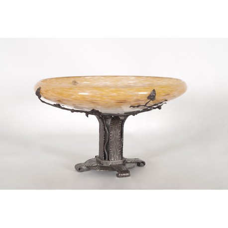 Charles Schneider: Art-Deco wrought iron bowl