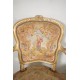 Louis XV style gilded wood armchairs small point