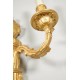 Pair of Louis XVI style gilt bronze sconces