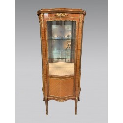 Transitional style gilt bronze display case